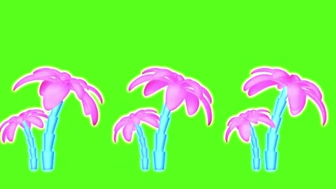 Background of palm trees on a green background, moving to the right. Stock Footage 245424575