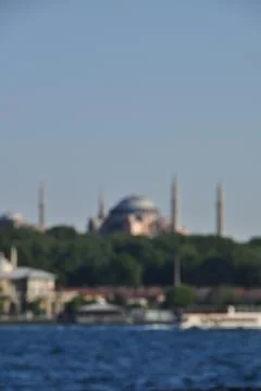 The background of the panorama is out of focus. Stock Photos
