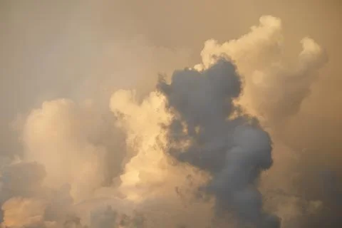 Background panoramic shot of cloudy sky. Dramatic view. Stock Photos