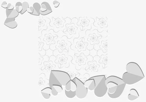 Background with paper heart Stock Illustration