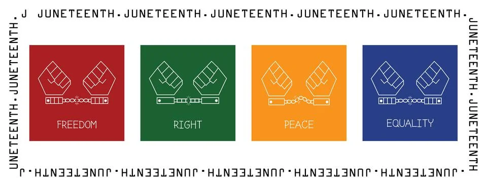 BACKGROUND; PAPER IN JUNETEENTH DAY; Stock Illustration