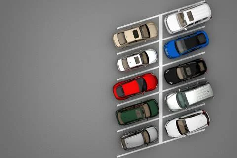 Background with parking on top view Stock Illustration