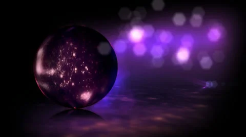 Background particle in a glass sphere Video stock 33846817