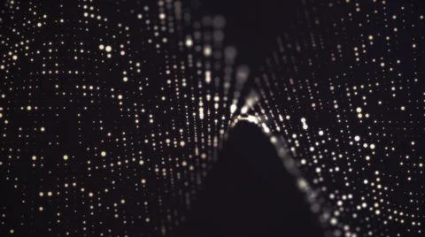 Background particle movement. Pattern glow particles on black background. Motion Stock Illustration