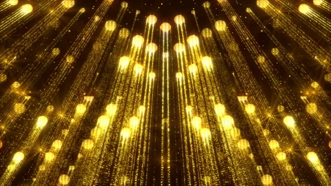Background Particles Flickering Animated Golden Wall Beautiful Stock Footage 87301140