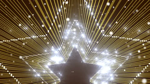 Background Particles Glare Golden Star Beautiful Stock Footage 86990601