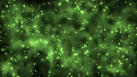 Background with particles light green glowing stars on dark color animation back Stock Footage 273893187