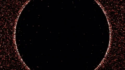 Background Particles Pushed Away By Growing Bubble - Loop Red Stock Footage 84508063