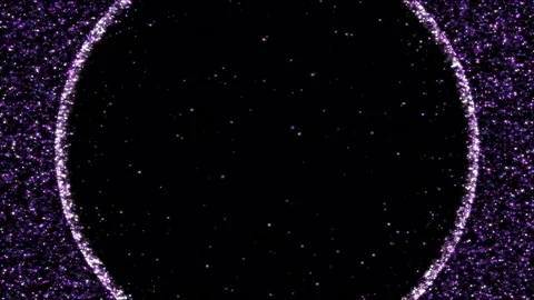 Background Particles Pushed Away By Growing Bubble - Loop Purple Stock Footage 84508745