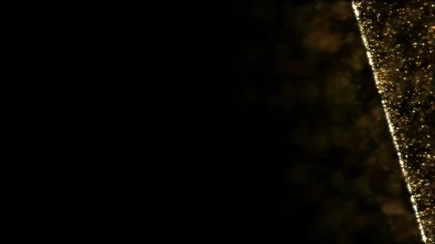 Background Particles Pushed Away By Swiping Line - Loop Golden Stock Footage 84512431