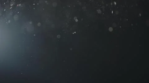 Background of particles wave in air over black background and lens flare Stock Photos