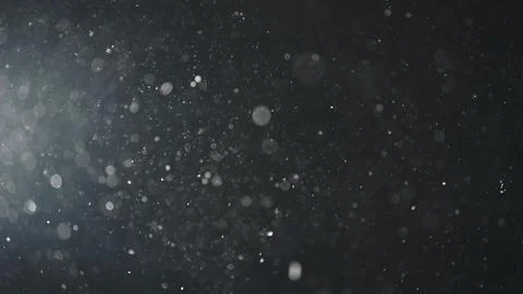 Background of particles wave in air over black background and lens flare Stock Photos