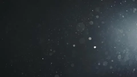 Background of particles wave in air over black background and lens flare Stock Photos