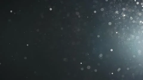 Background of particles wave in air over black background and lens flare Stock Photos