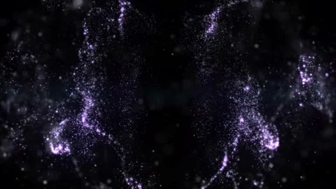 Background with particles of white color, movement of particles, abstraction Video stock 221500679