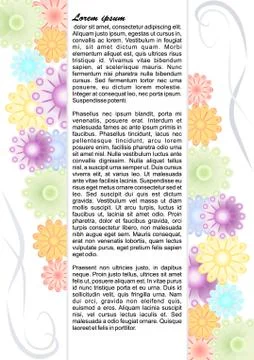 Background with pastel flowers Stock Illustration