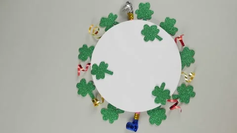 Background for Patrick's day. Place for text. Banner. 4K Video stock 233183305