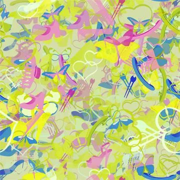 Background pattern abstract seamless design texture. Theme is about pumps Stock Illustration