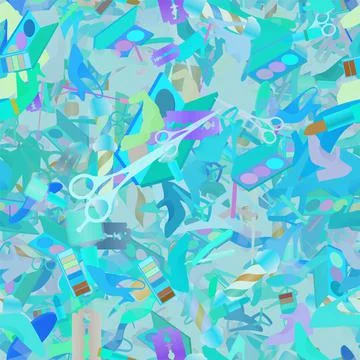 Background pattern abstract seamless design texture. Theme is about hairdress Stock-Illustration