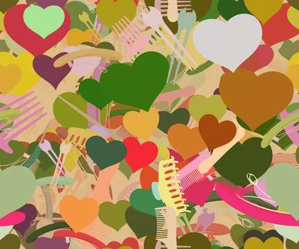 Background pattern abstract seamless design texture. Theme is about raker, cl Stock Illustration