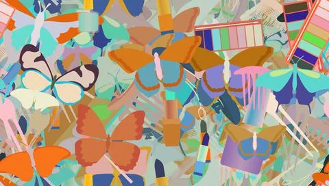 Background pattern abstract seamless design texture. Theme is about summer, c Stock Illustration