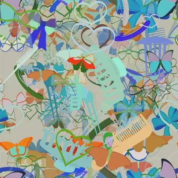 Background pattern abstract seamless design texture. Theme is about dressing, Stock Illustration
