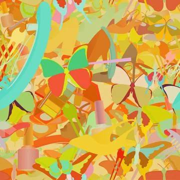 Background pattern abstract seamless design texture. Theme is about wild, sho Stock Illustration