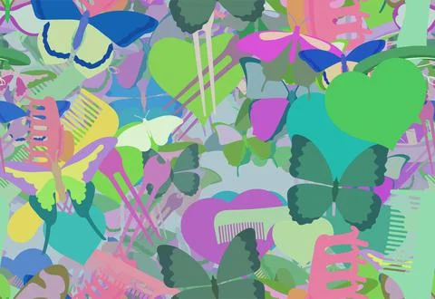 Background pattern abstract seamless design texture. Theme is about drawing,  Stock Illustration