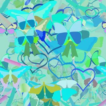 Background pattern abstract seamless design texture. Theme is about spring, M Stock Illustration