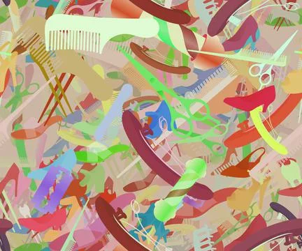 Background pattern abstract seamless design texture. Theme is about , footwea Stock-Illustration