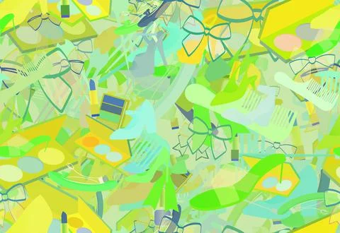 Background pattern abstract seamless design texture. Theme is about toiletry, Stock Illustration