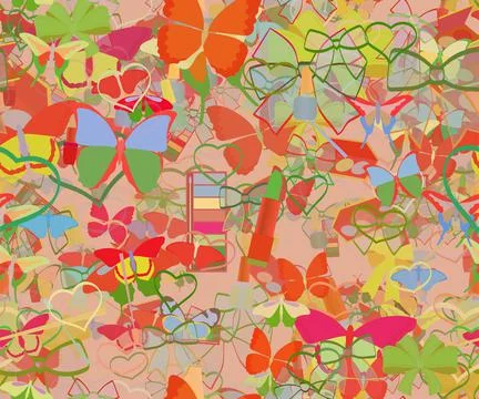 Background pattern abstract seamless design texture. Theme is about brush, ri Stock Illustration