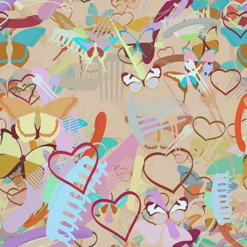 Background pattern abstract seamless design texture. Theme is about ornate, f Stock Illustration