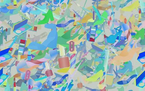 Background pattern abstract seamless design texture. Theme is about pomade, l Stock Illustration