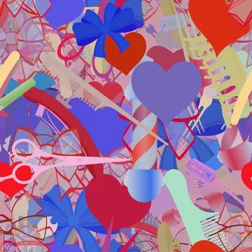 Background pattern abstract seamless design texture. Theme is about Barber's  스톡 일러스트