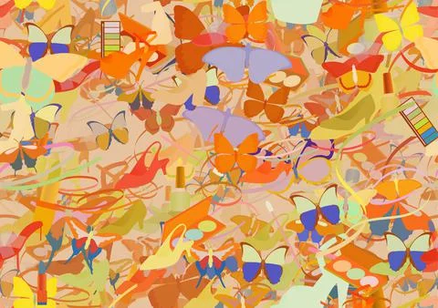 Background pattern abstract seamless design texture. Theme is about Red Admir イラスト素材