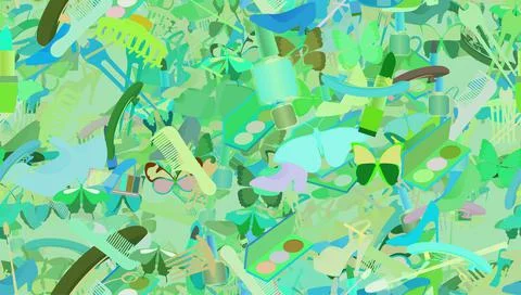 Background pattern abstract seamless design texture. Theme is about maquillag Stock Illustration