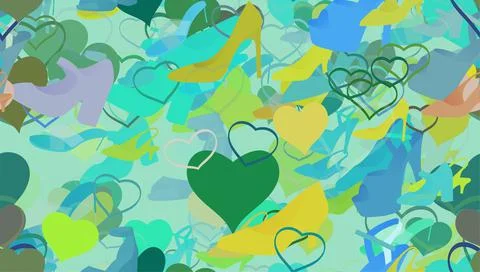 Background pattern abstract seamless design texture. Theme is about slingback Stock Illustration