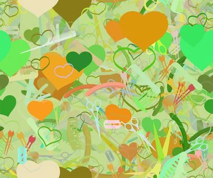 Background pattern abstract seamless design texture. Theme is about Barber's  스톡 일러스트