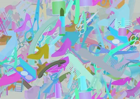 Background pattern abstract seamless design texture. Theme is about shaving,  Illustrazione stock