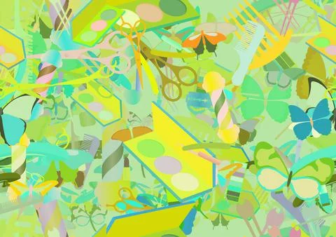 Background pattern abstract seamless design texture. Theme is about comb, var Stock Illustration