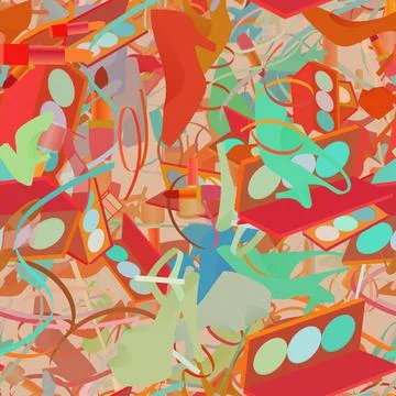 Background pattern abstract seamless design texture. Theme is about maquillag Stock Illustration