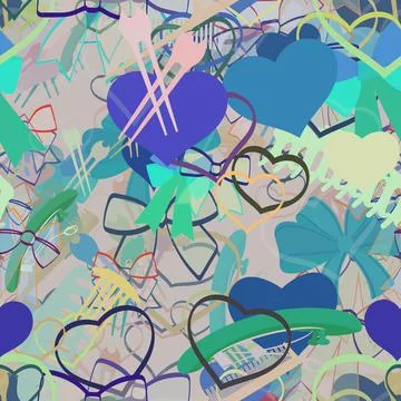 Background pattern abstract seamless design texture. Theme is about hairpin,  Illustrazione stock