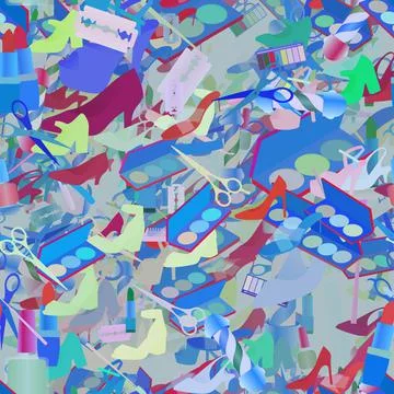 Background pattern abstract seamless design texture. Theme is about pomade, g Stock Illustration