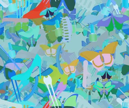 Background pattern abstract seamless design texture. Theme is about Butterfly Stock Illustration