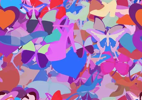 Background pattern abstract seamless design texture. Theme is about flip-flop Illustrazione stock