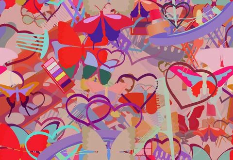 Background pattern abstract seamless design texture. Theme is about nature, d Stock Illustration