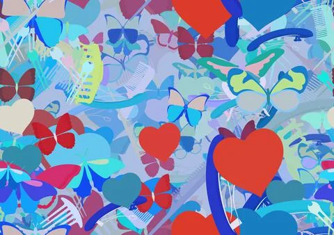 Background pattern abstract seamless design texture. Theme is about summer, s Stock Illustration