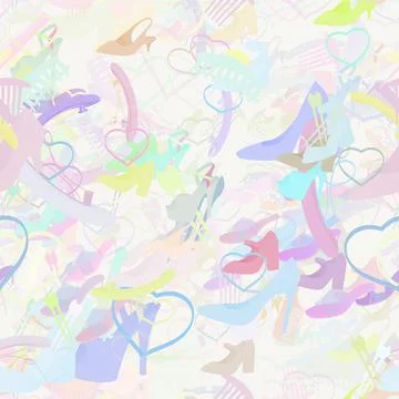 Background pattern abstract seamless design texture. Pastel. Theme is about f Stock Illustration