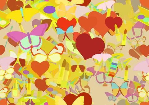 Background pattern abstract seamless design texture. Theme is about summer, c 스톡 일러스트